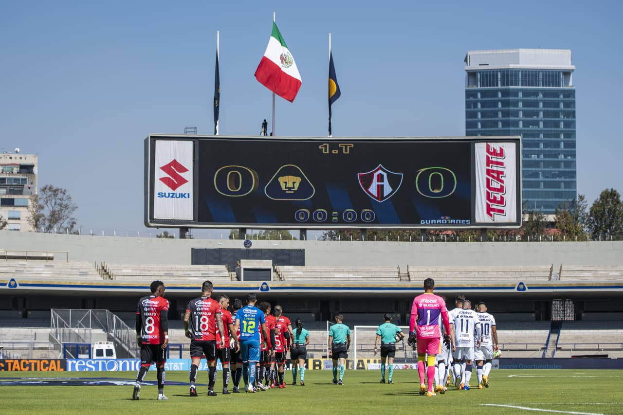 Se va sin goles el partido entre Pumas de la UNAM y Atlas, durante la Jornada 4 en el Estadio Olímpico Universitario. Atlas jugará contra Santos y Pumas se medirá ante Monterrey el próximo sábado en el Torneo Guard1anes 2021.