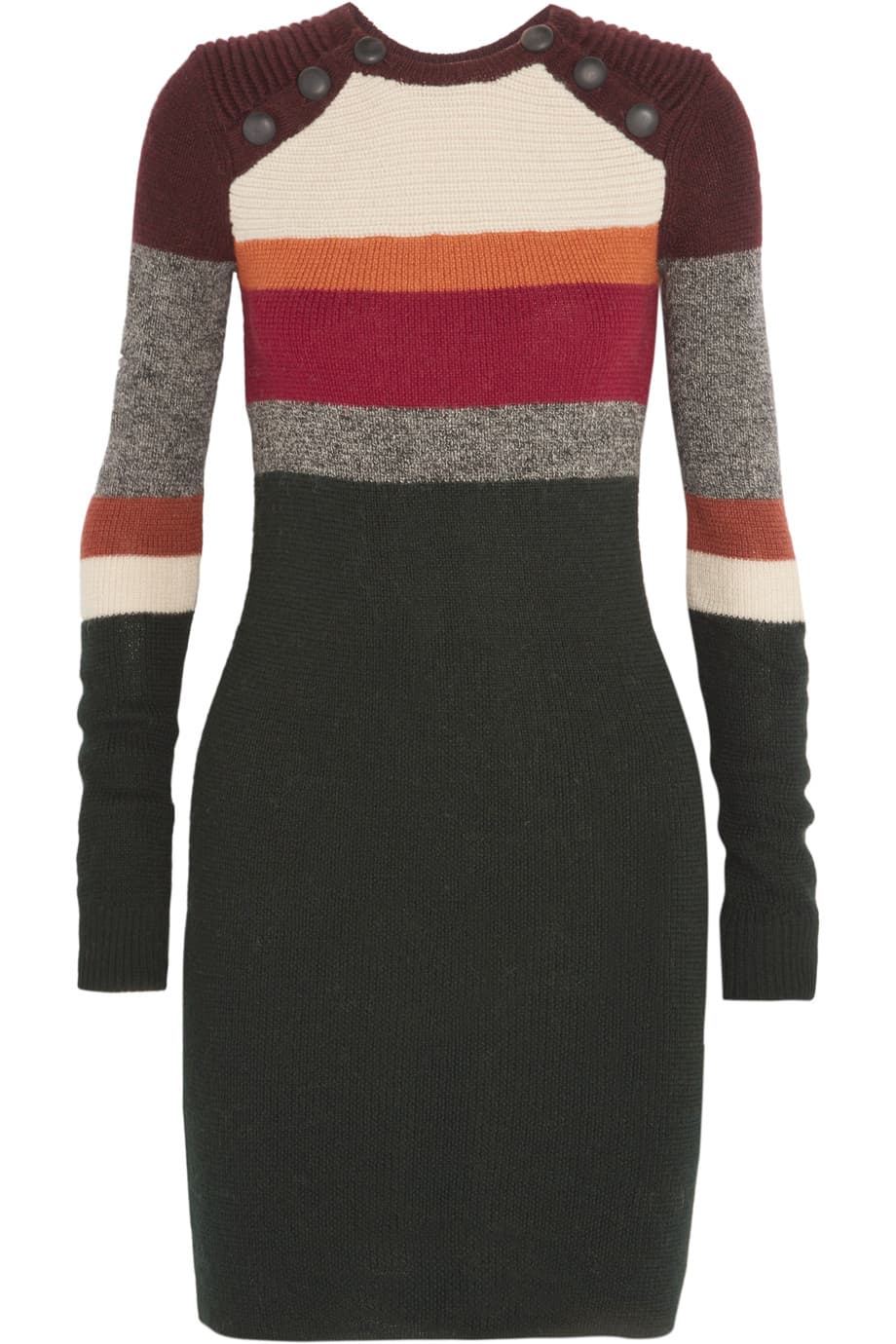 Recuerdan esas batas de lana de los noventa que a pesar de ser muy exigentes en materia de silueta, eran cómodas y fácil de llevar, pues han regresado en este invierno, con juegos de bloques de colores. Una buena manera de ser elegante, conservadora y muy a la moda en este fin de año. (Isabel Marant)