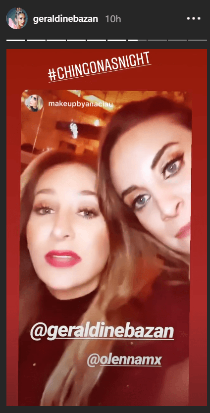 La actriz publicó varias fotos de la reunión a la que asistió en un restaurante de la Ciudad de México.