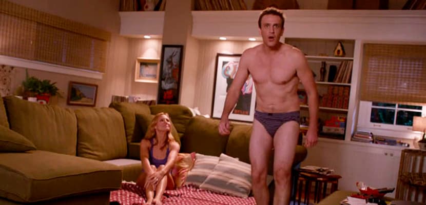 Aquí vemos a Jason Segel en su cinta 'Sex Tape' con Cameron Diaz.