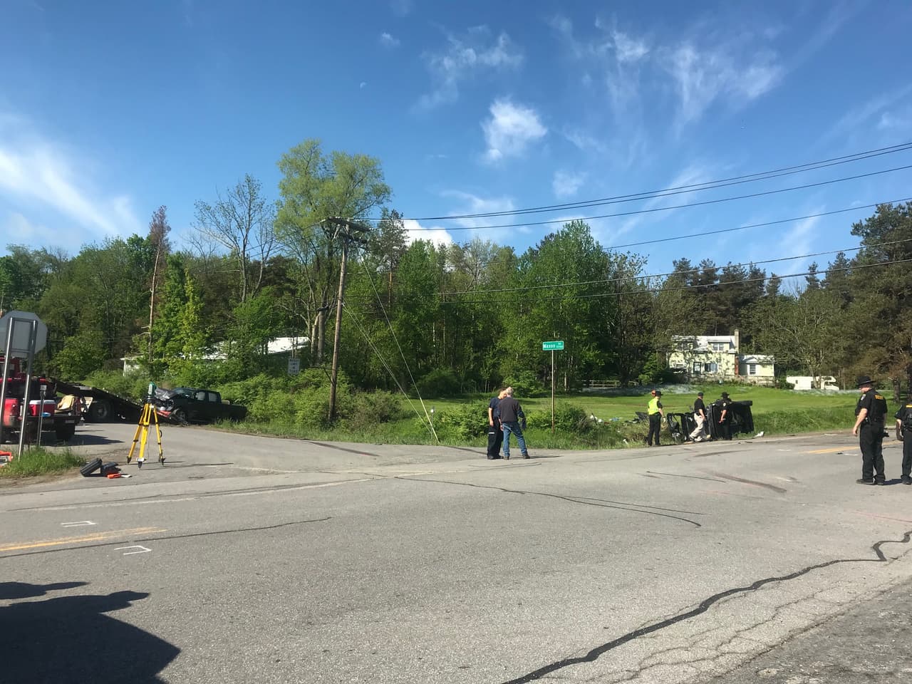El lugar del accidente, en el condado de Wyoming en Nueva York.