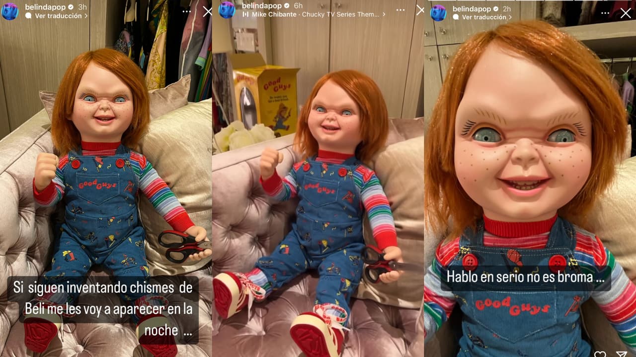 Belinda utilizó a Chucky para advertir a quienes "inventen chismes" sobre ella.