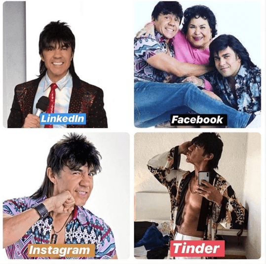 <b>Al estilo de Nosotros los Guapos, el Vítor publicó sus cuatro fotografías de acuerdo al perfil de cada red social. </b>
<br>