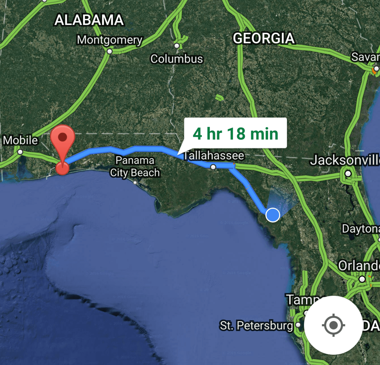 El Panhandle (o mango de la sartén) es la franja de tierra en el extremo noroeste de Florida