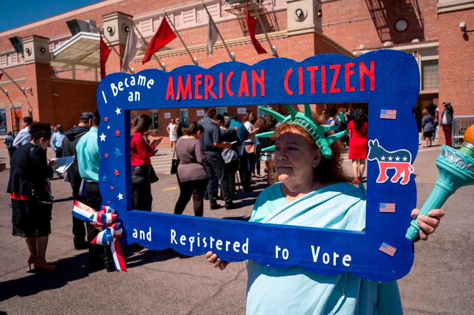 Citizenship means the ability to vote, as naturalized citizen Cici Carpio declared in April 2019 in El Paso, Texas.