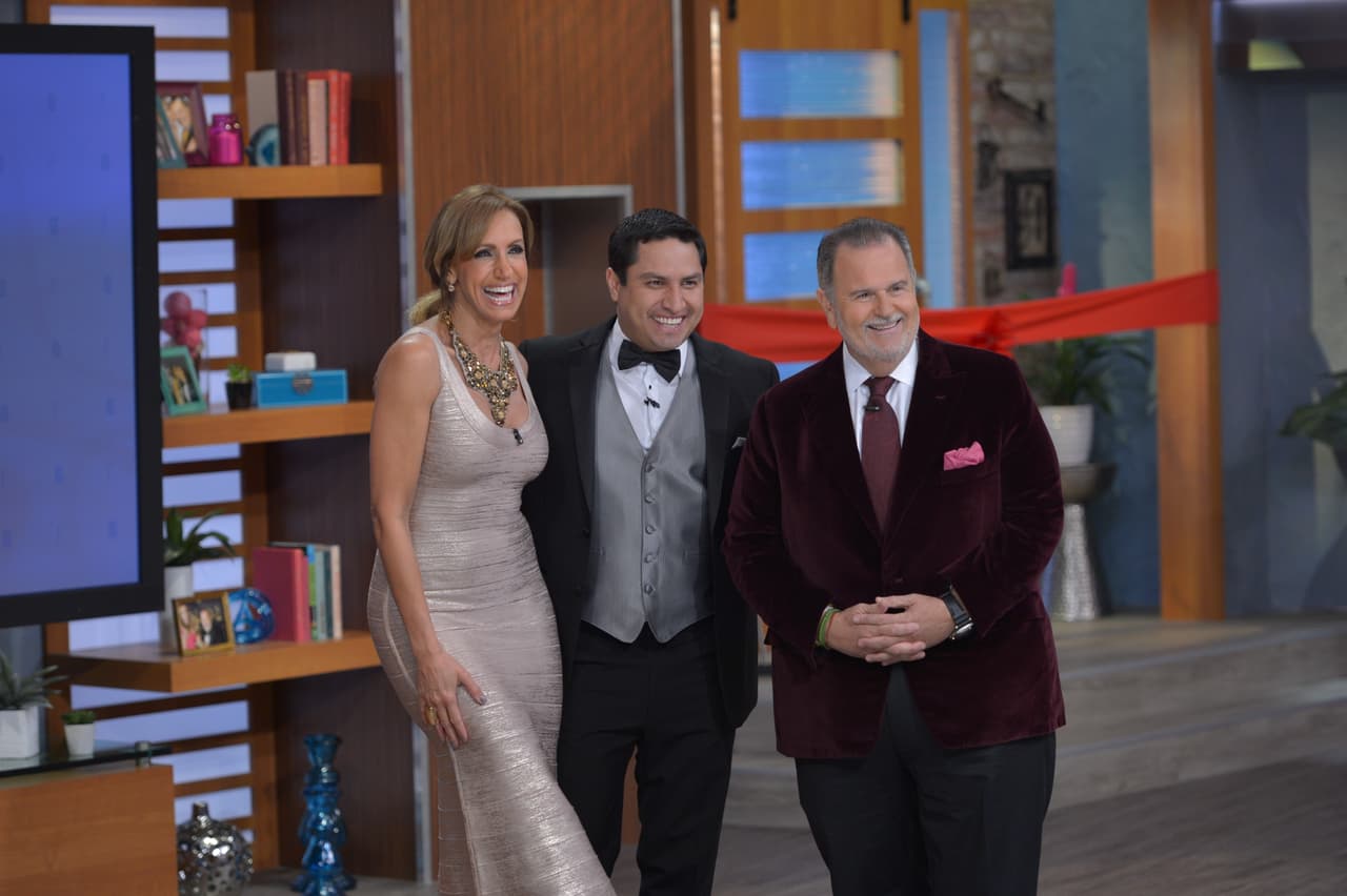 Lili y Raúl disfrutan de su nuevo set junto a todo el equipo del Gordo y La Flaca