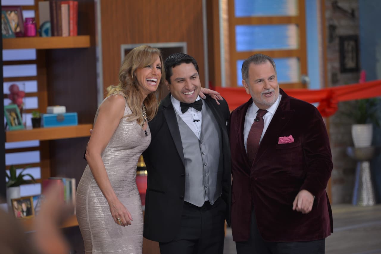 Lili y Raúl disfrutan de su nuevo set junto a todo el equipo del Gordo y La Flaca