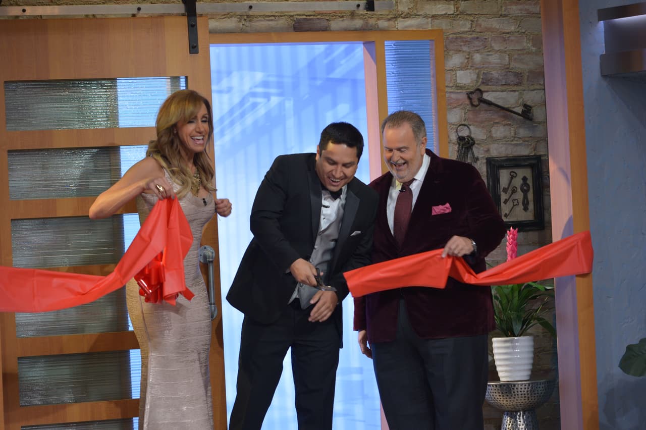 Lili y Raúl disfrutan de su nuevo set junto a todo el equipo del Gordo y La Flaca