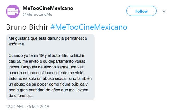 A través de este mensaje, la supuesta víctima aseguró haber sido alcoholizada y violada.