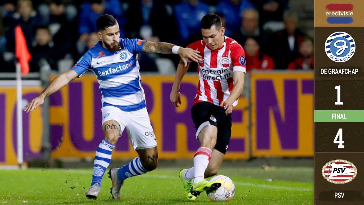 ¡Chucky y Guti en lo alto! PSV sigue la cima tras aplastar al De Graafschap