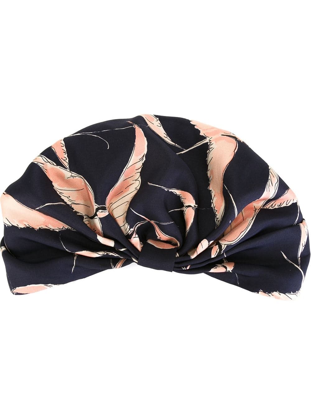 Turbante de seda negro de Valentino ideal para la playa.