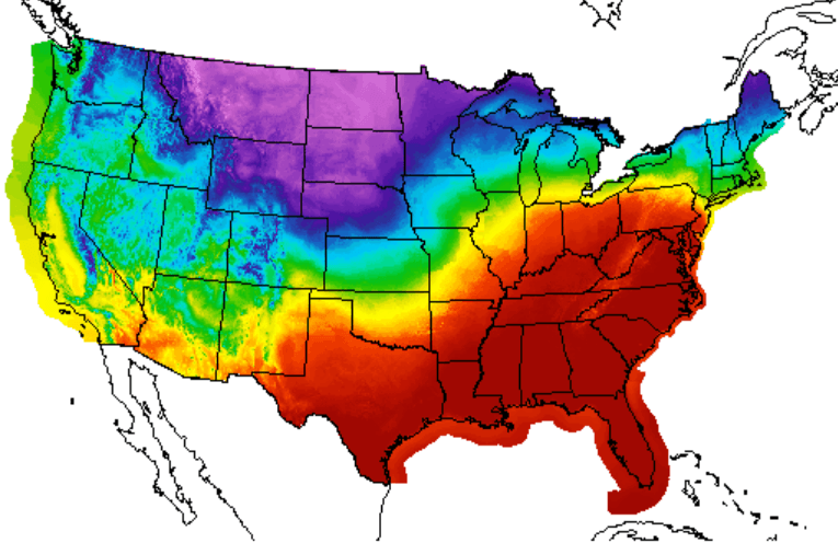 Mapa Clima Extremo EEUU.