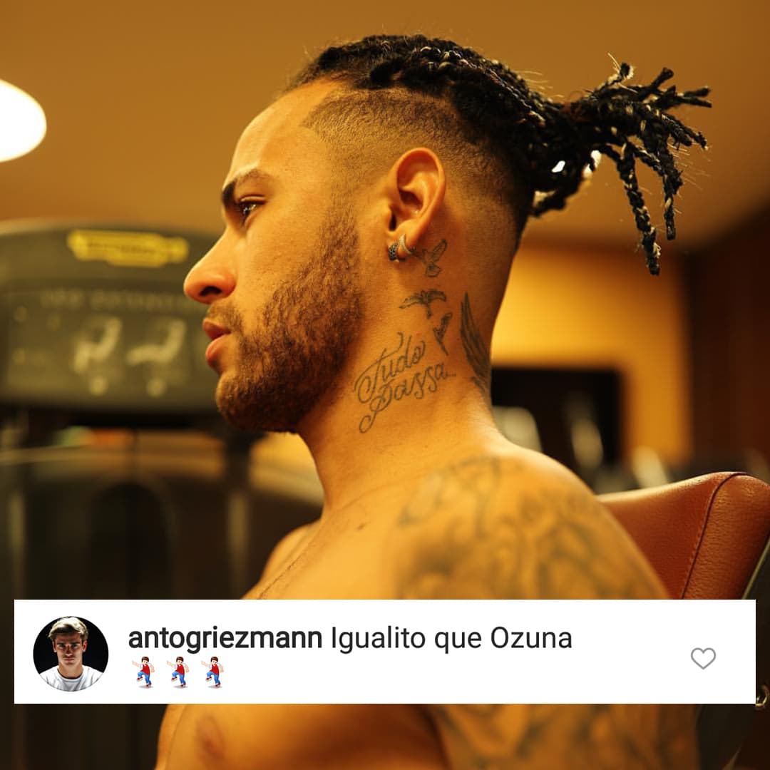 Neymar cambió de ‘look’ y Griezmann no lo perdonó