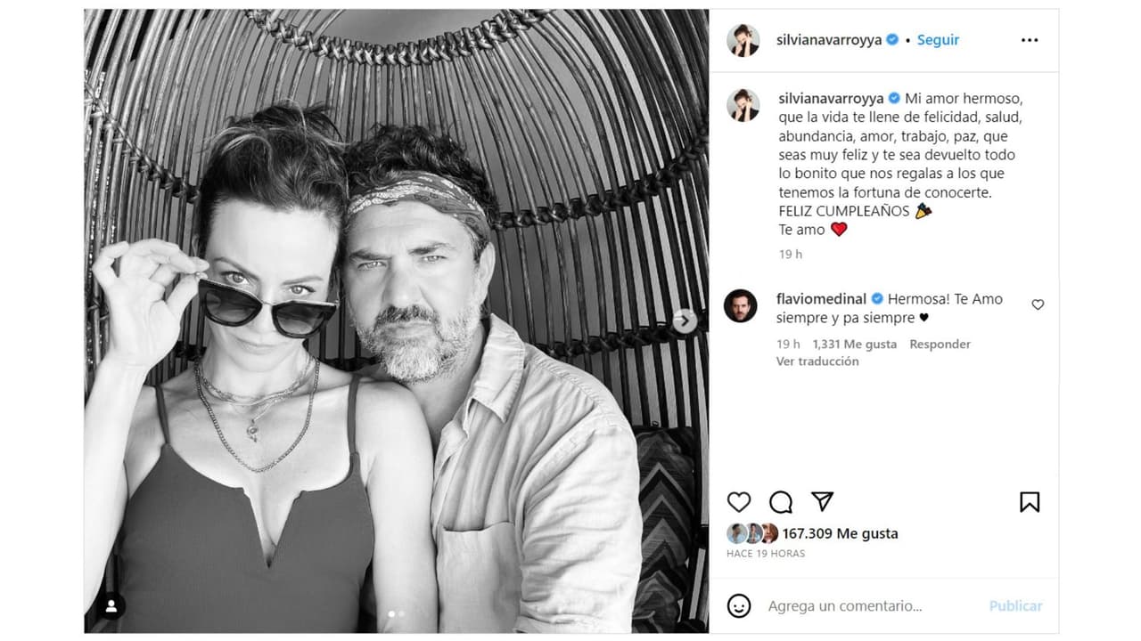 Esta es la publicación de Silvia Navarro con la que felicitó a Flavio Medina.