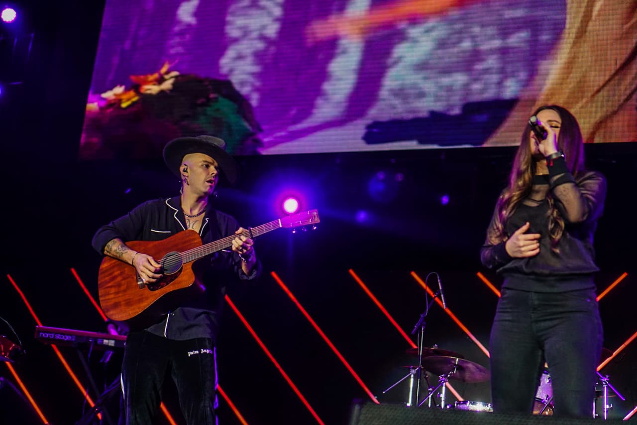<b>Jesse & Joy</b> ya habían calentado el ambiente con algunas de sus mejores canciones.