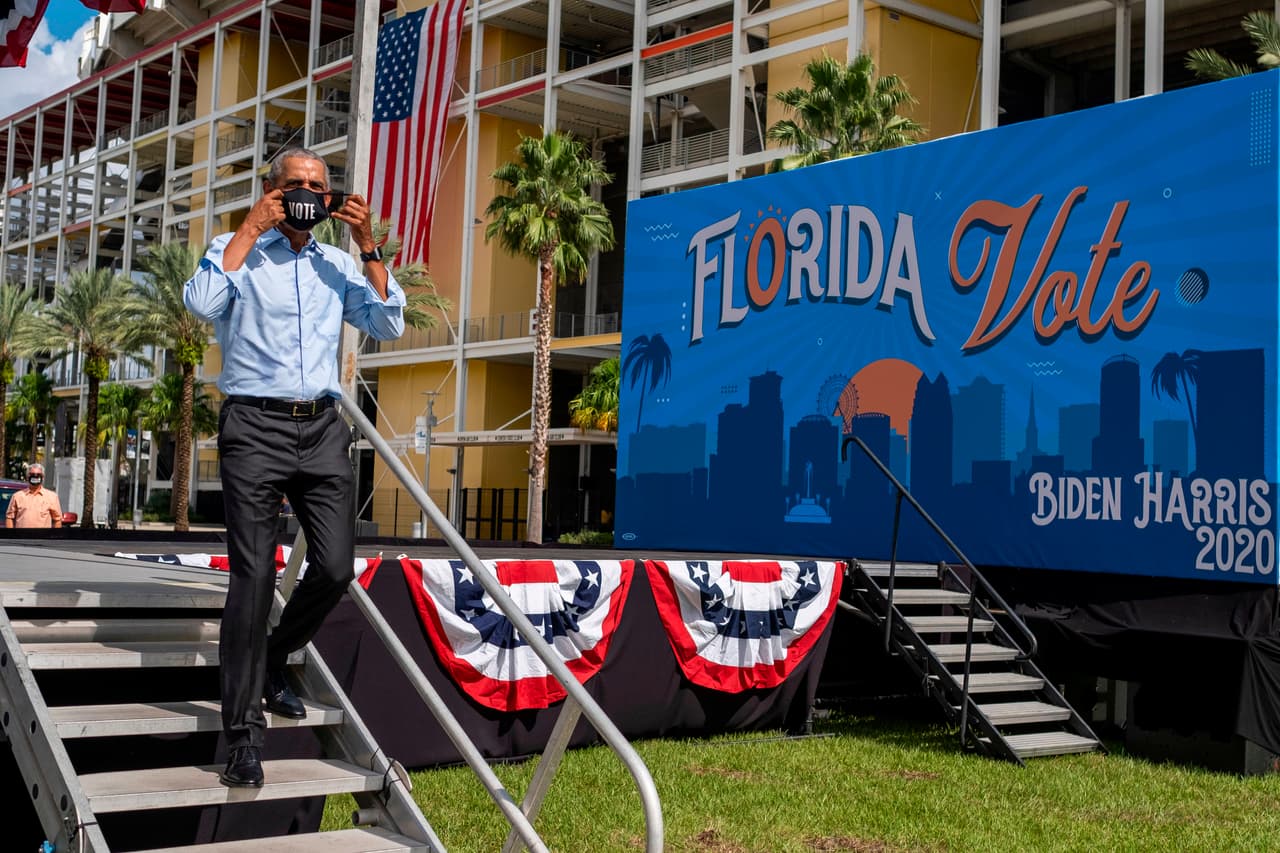 Por su parte, el presidente Barack Obama estuvo haciendo campaña en la ciudad de Orlando, a favor de Joe Biden. 
<br>