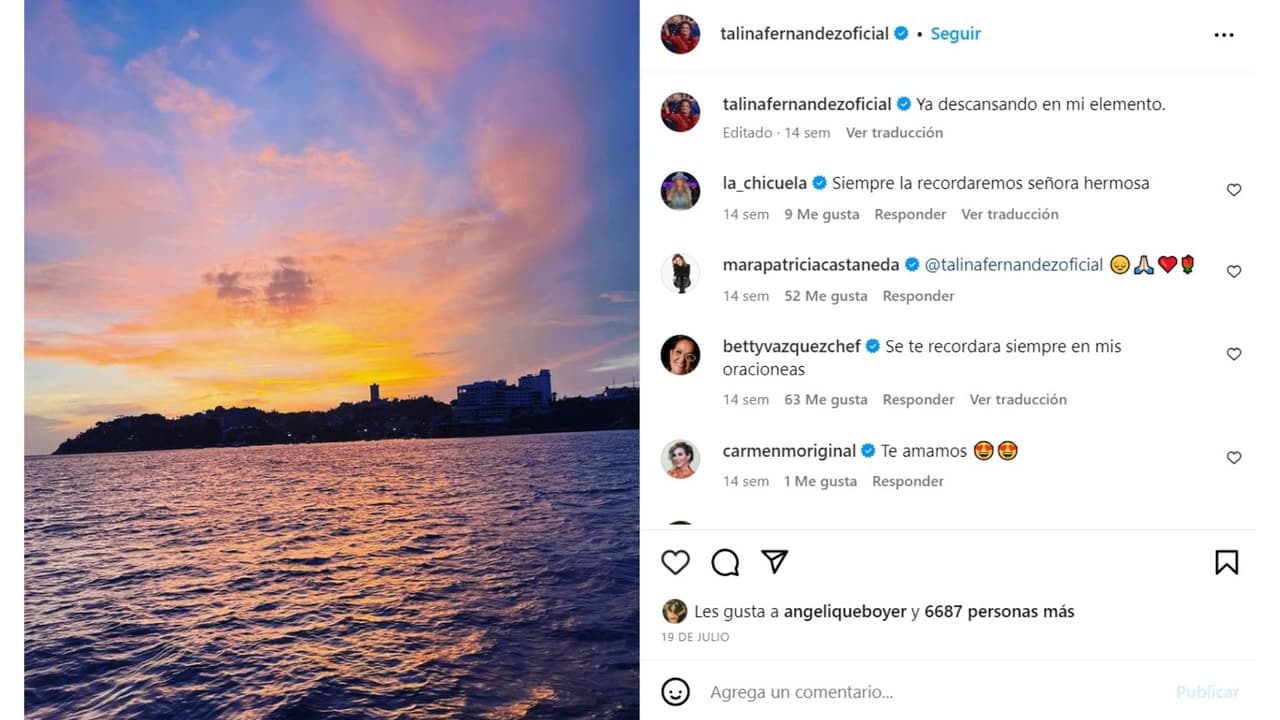 Parte de las cenizas de Talina Fernández fueron esparcidas en Acapulco.