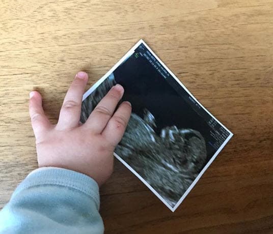 Con esta tierna imagen la actriz confirmó la feliz noticia: "Hola hermanit@, bienvendi@ a la familia. Te amamos ❤️ Te amo @el_guerra".