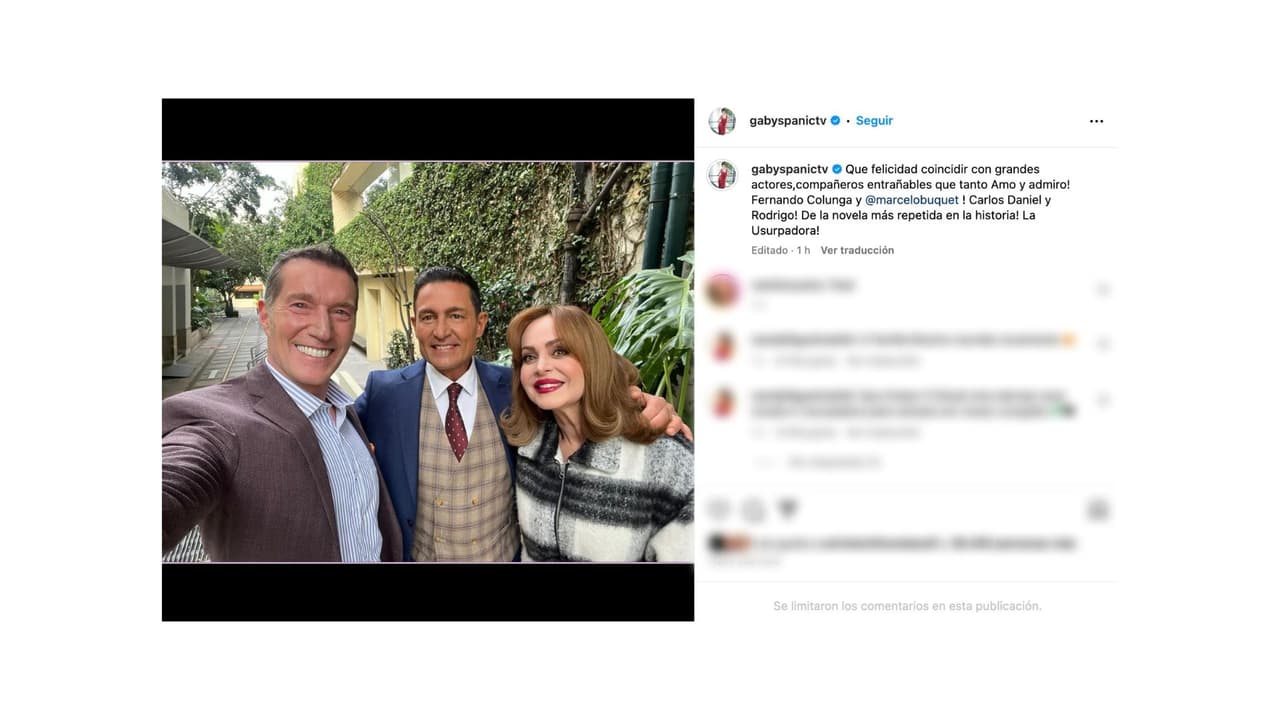 Fernando Colunga, Gaby Spanic y Marcelo Buquet se reencontraron.