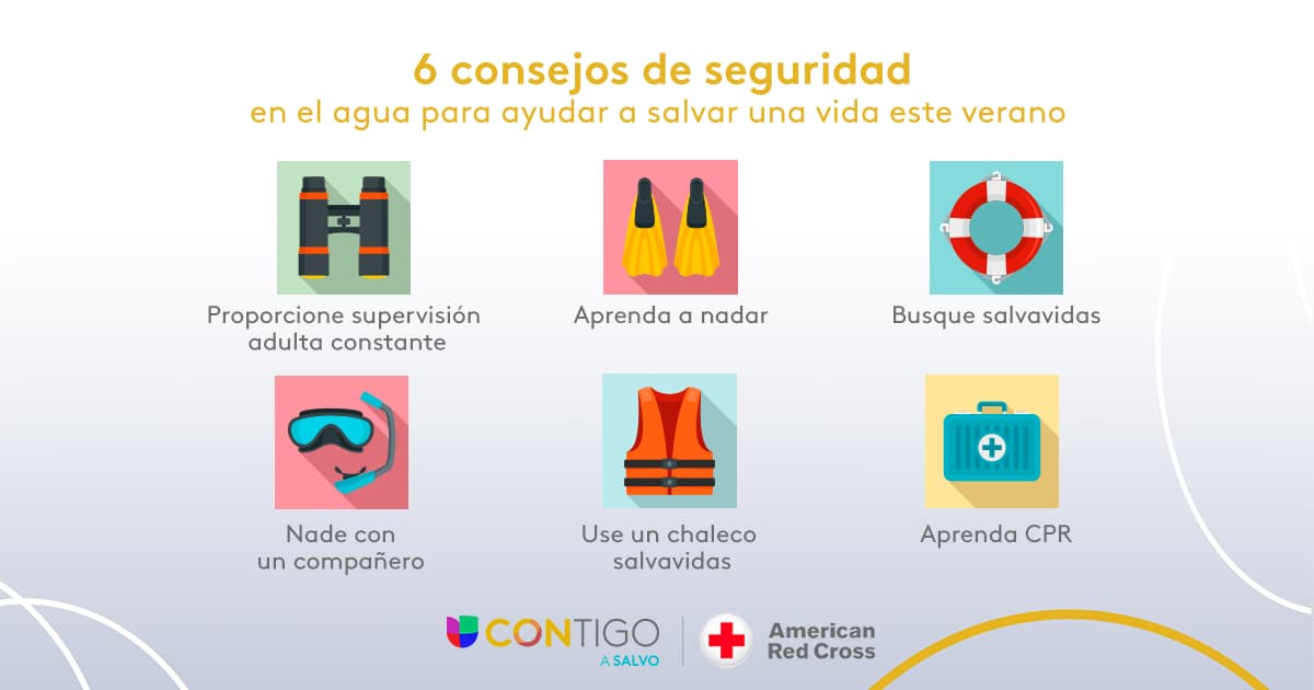Seis consejos de seguridad en el agua para ayudar a salvar una vida este verano