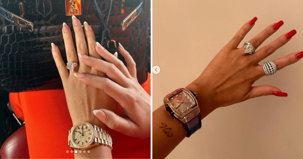 Hasta los relojes de Georgina Rodríguez tienen incrustaciones de piedras preciosas