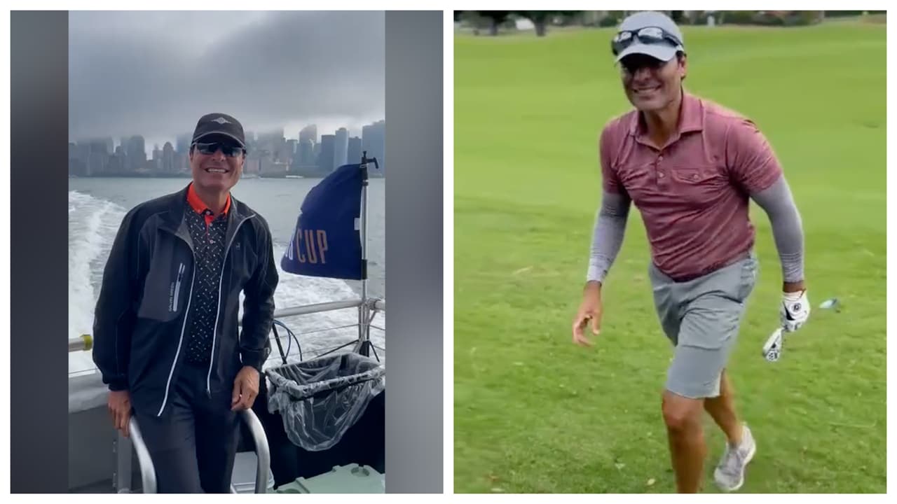 Chayanne pasea en yate por Nueva York, pero antes mira a dónde -y con quién- estaba