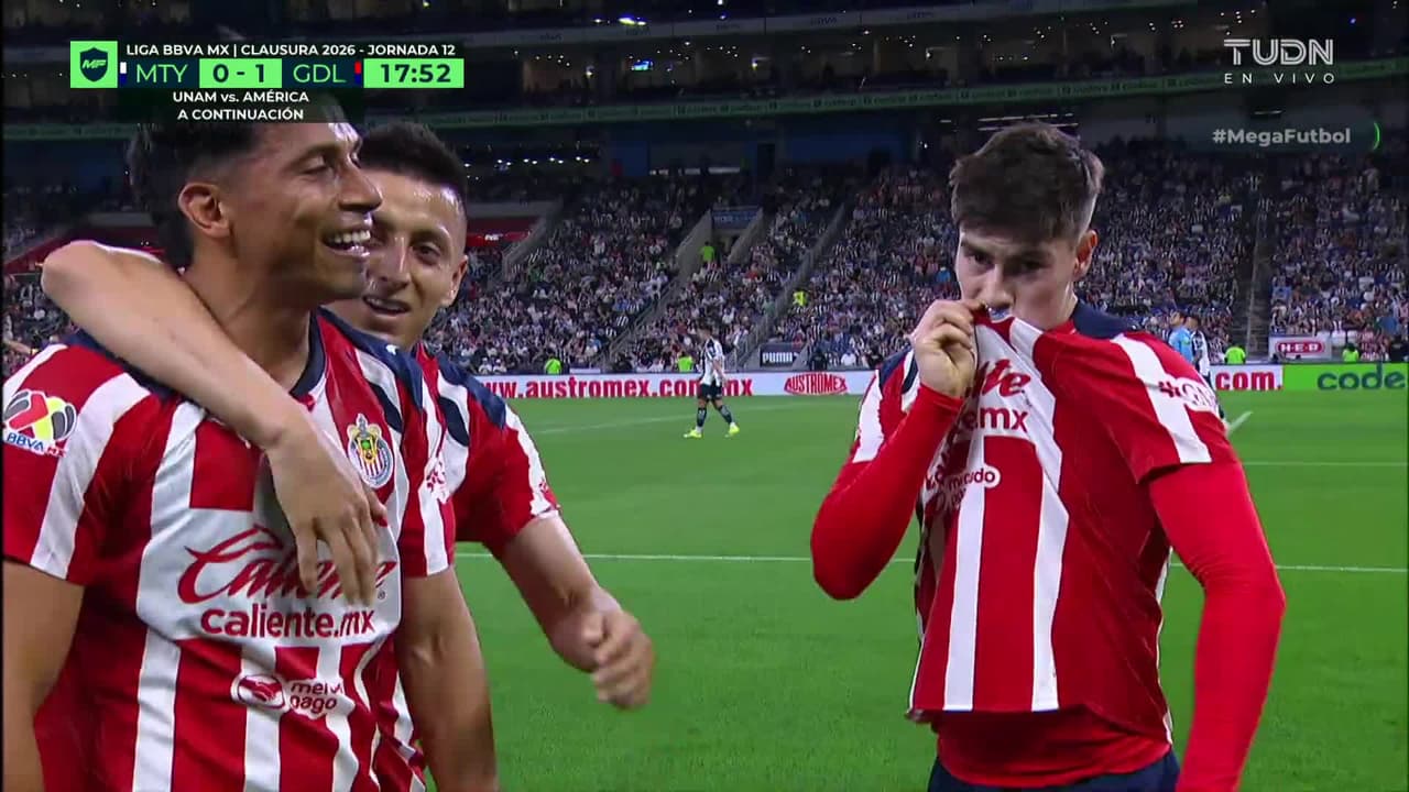 Gol de Hormiga González vs. Rayados para que Chivas gane 0-1 en Monterrey