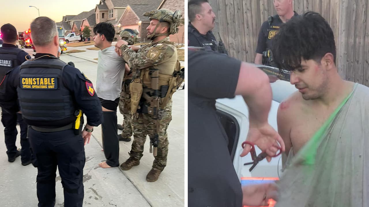 Sospechoso de agresión se entrega tras incendiar su casa en Spring