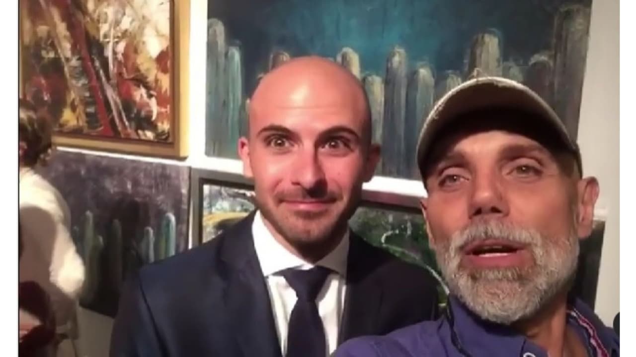 Imanol Landeta y su papá