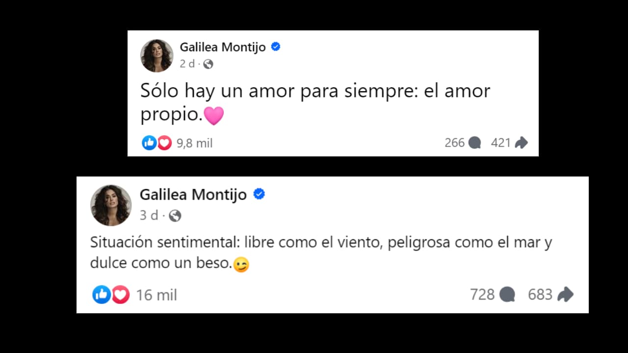 Estos son los mensajes que publicó Galilea Montijo
