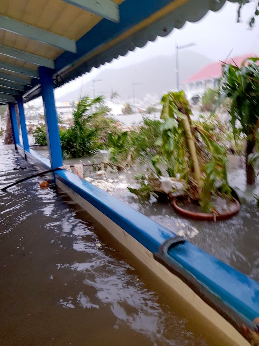 Una casa afectada por la inundación.