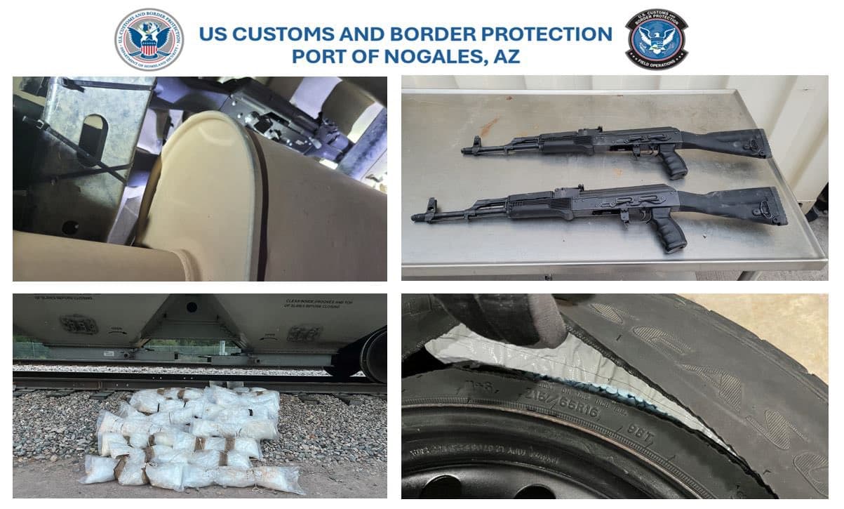 Las autoridades también 
<b>han localizado en este periodo armas</b>. Los traficantes las llevan a México, donde no es legal su posesión.