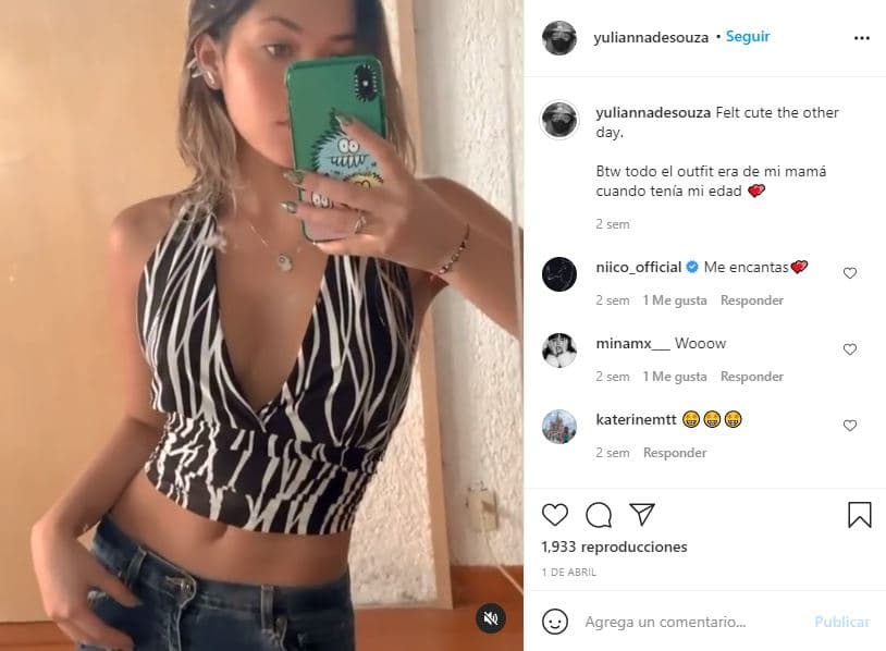 El hijo de Ludwika Paleta hizo lo mismo en un video del 1 de abril. En la sección de comentarios le hizo saber cuánto le encantaba.