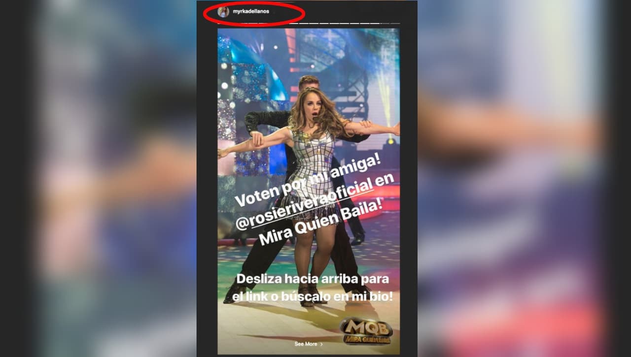 La comunicadora
<b><a href="https://www.univision.com/shows/mira-quien-baila/te-ves-bella-asi-myrka-dellanos-y-las-hijas-de-jenni-rivera-alientan-a-rosie-en-mira-quien-baila"> Myrka Dellanos, por segunda ocasión,</a></b> usó sus redes sociales para solicitar apoyo para "mi amiga" Rosie Rivera.
