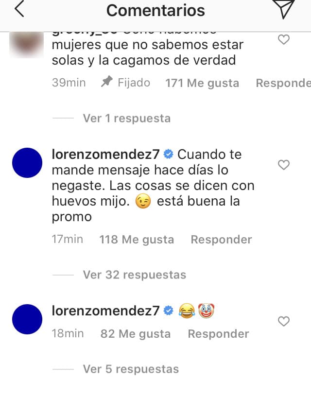 El ex de Chiquis lo desmintió ante los ojos de todos desde la cuenta de Instagram de 
<b>El Gordo y La Flaca</b>, en donde se publicó un fragmento de esa conferencia. Méndez escribió que le "mandó un mensaje" y que Mr. Tempo lo "negó". 
<b><a href="https://www.univision.com/famosos/recriminaciones-ataques-que-borraron-asi-ha-sido-la-guerra-de-mensajes-entre-chiquis-lorenzo-mendez-y-mr-tempo-fotos" target="_blank">"Las cosas se dicen con huevos, mijo". </a></b>
<br>