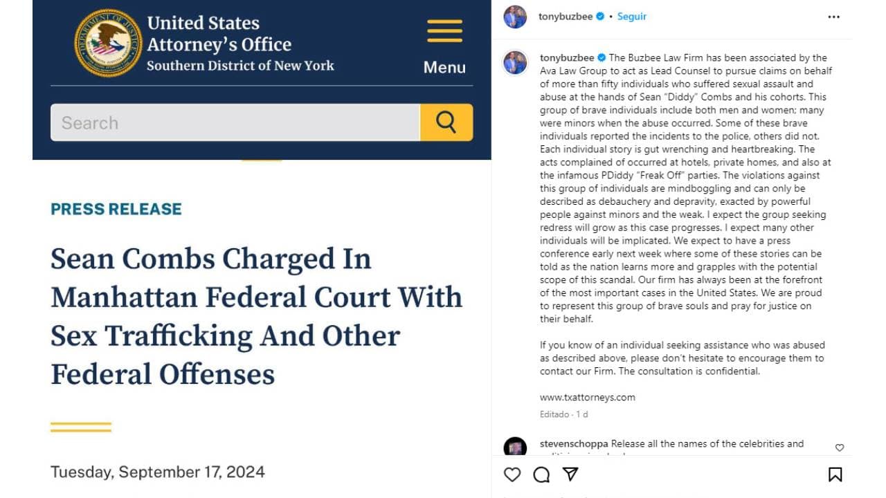 Se suman 50 nuevas víctimas al caso de Sean 'Diddy' Combs.