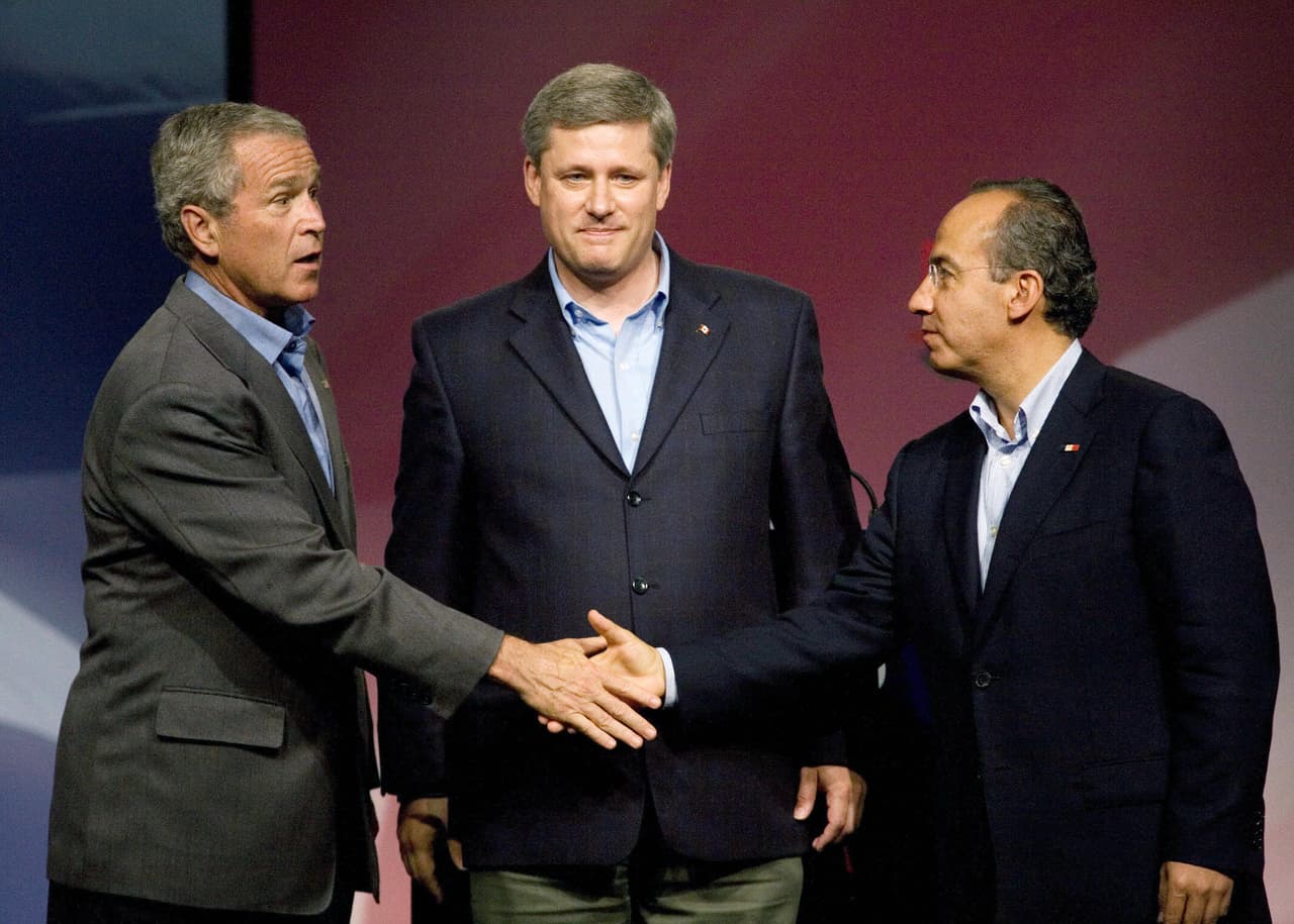 Le reunión en Montebello Fue la primera Cumbre de Líderes de América del Norte para Calderón, quien tomó el poder en 2006.