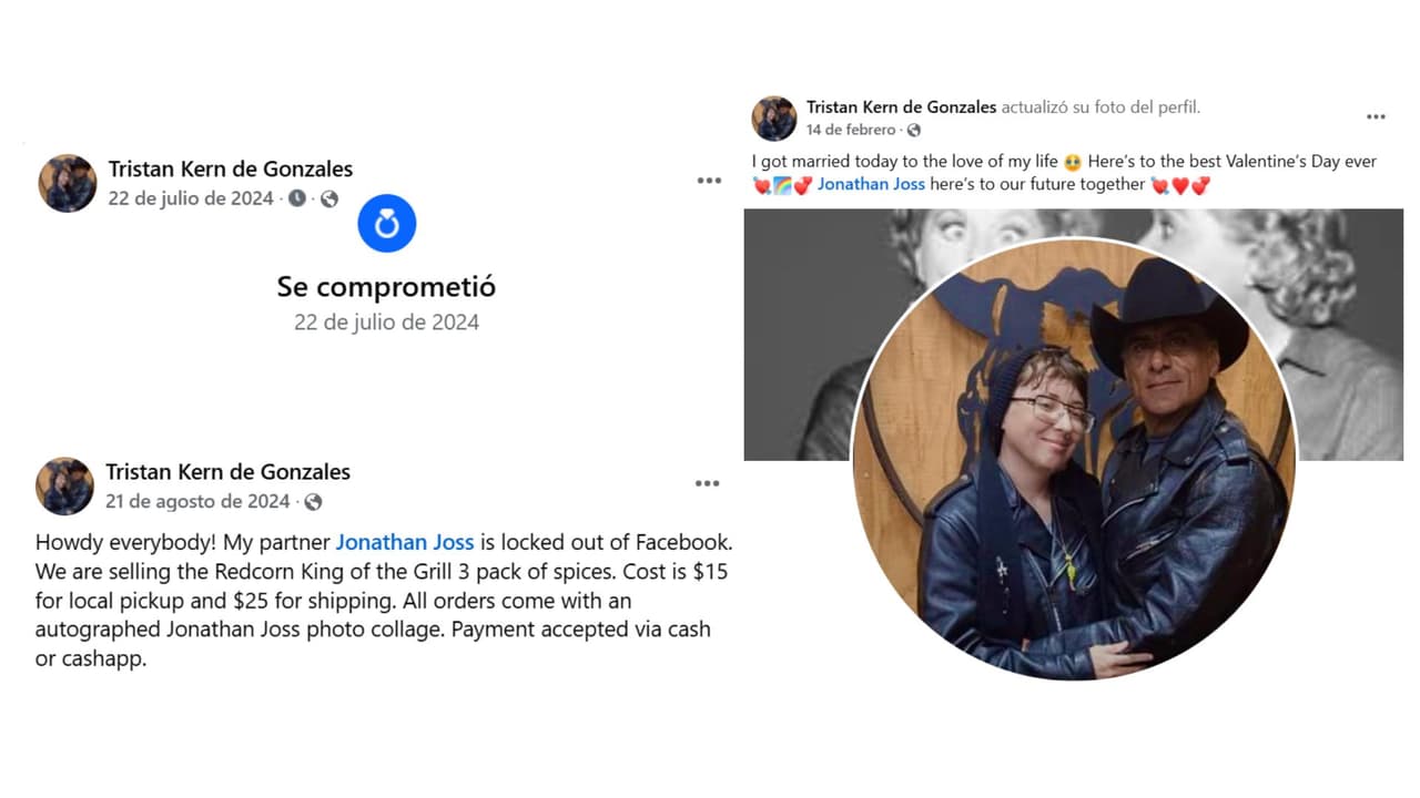 Tristan Kern de Gonzales, esposo de Jonathan Joss.