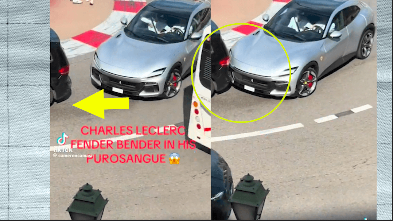 Charles Leclerc y su ridícula estrellada con su Ferrari de 400 mil dólares