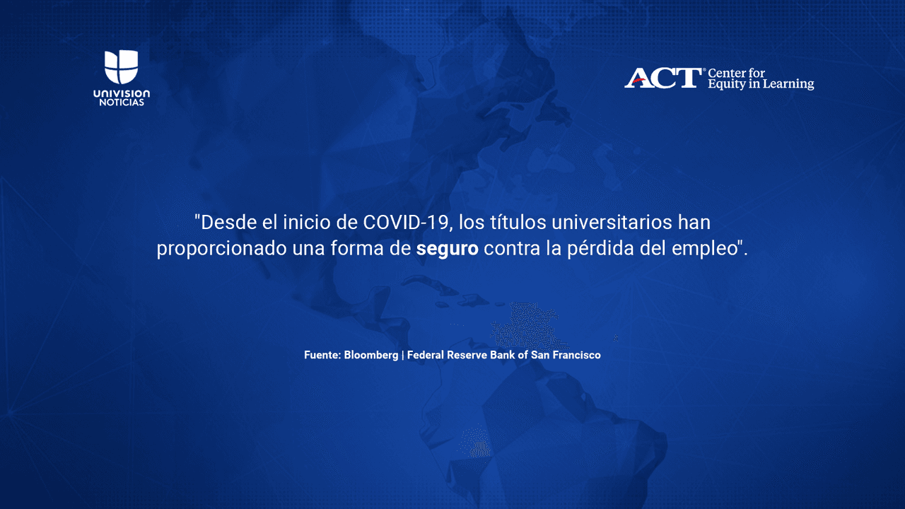 Durante la recesión económica que hemos sufrido producto de la pandemia del coronavirus, los títulos universitarios han sido una especie de salvavidas para muchos, ya que los graduados tienen más posibilidades de trabajar remoto y así conservar su puesto.