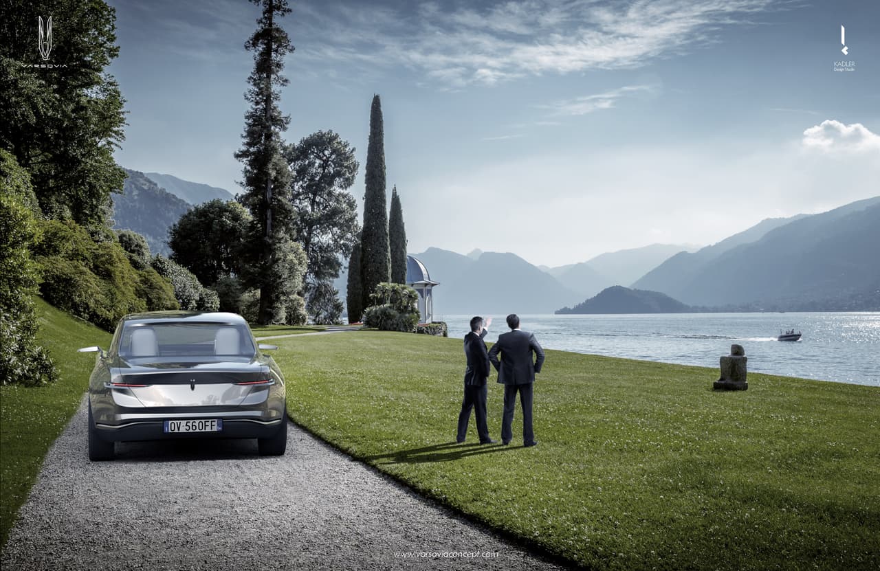 Aunque no vemos a la sirena en el diseño del 
<b>Varsovia Concept</b>, si es fácil apreciar el enorme invernadero (como se conoce al área compuesta por todas las ventanas y el techo) el cual es de rigor en los sedanes ejecutivos. El diseño del Varsovia Concept no es ni particularmente innovador ni especialmente acertado pero su vista trasera con sus finos elemento ópticos luce bastante bien.