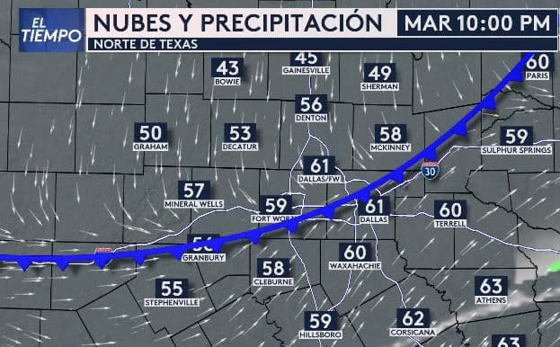 Viene un fuerte frente frío a DFW y las temperaturas bajarán drásticamente