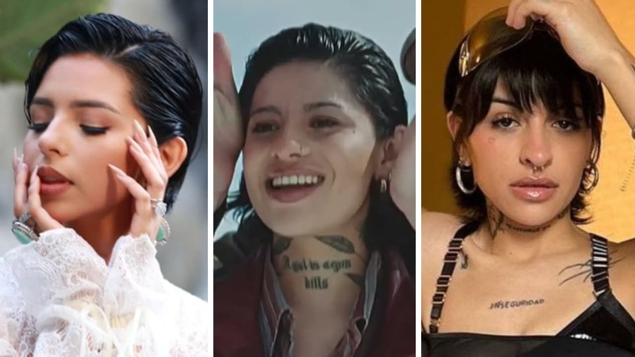 Ángela Agular, la modelo Dagna Mata y Cazzu.