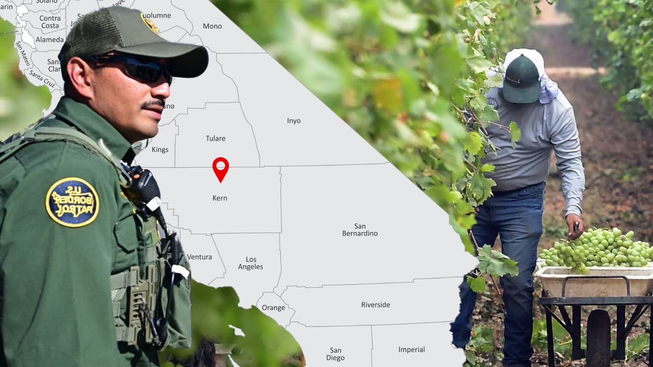Kern: el condado californiano que vive de la agricultura y ahora está en la mira de la Patrulla Fronteriza