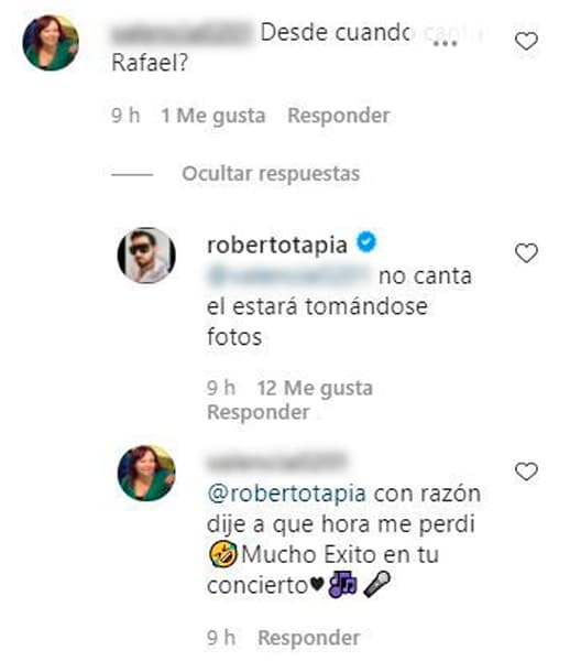 Aunque el cartel explica que Roberto Tapia será quien ofrezca el concierto y que Rafael Amaya estará presente en un "convivio", los fans insistieron, por lo que el intérprete reiteró: 
<b><a href="https://www.youtube.com/watch?v=oL04q8JpRqU" target="_blank">"(Rafael) no canta, él estará tomándose fotos"</a></b>
<a href="https://www.youtube.com/watch?v=oL04q8JpRqU" target="_blank">. </a>