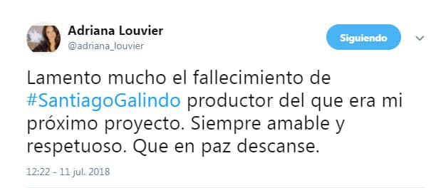 La actriz iba a realizar su siguiente trabajo en televisión de la mano de Santiago Galindo.