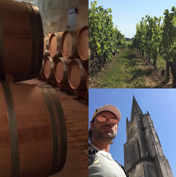 Por lo visto el vino es uno de los grandes delirios del actor y no perdió la oportunidad para visitar los viñedos de Francia.