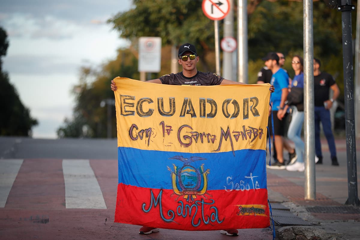 Los fanáticos de Ecuador también hacen presencia Belo Horizonte para el primer juego del Grupo C de la Copa América 2019 contra Uruguay.