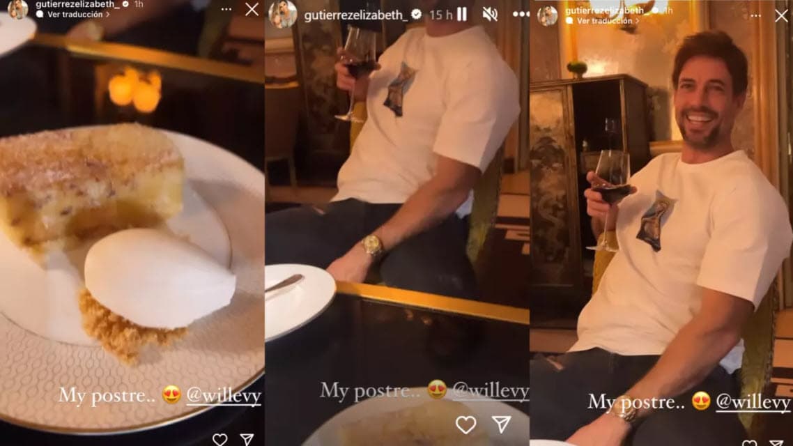 Elizabeth Gutiérrez así captó a William Levy, con quien está de viaje en España: "Mi postre", escribió al etiquetarlo en Instagram.