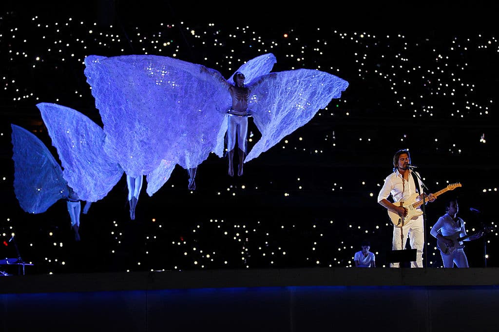 Juanes se presentó en esa ceremonia de los Panamericanos con una puesta en escena espectacular. (Mike Ehrmann/Getty Images)
<br>